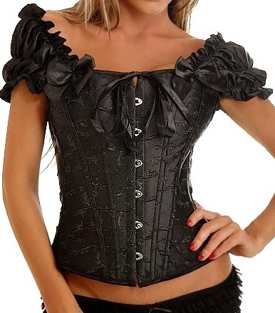 plus size corset tops with sleeves