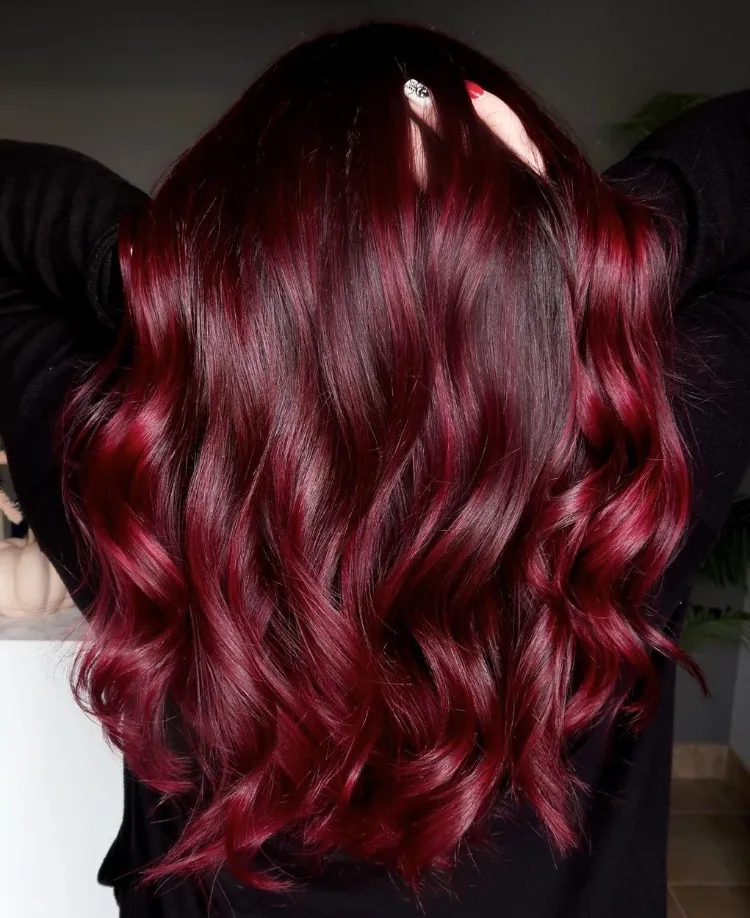Dark red hair care tips hair color trends fall 2023
