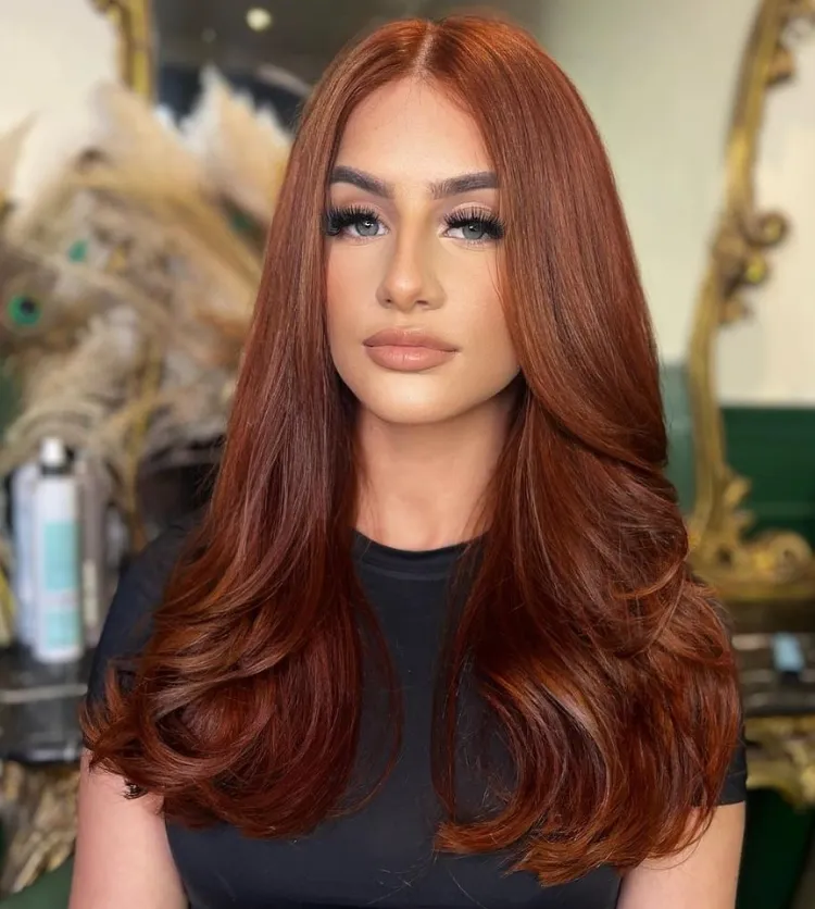 Copper brown hair color trend fall 2023 which hair colors for brunettes